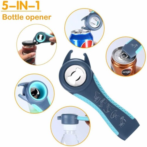 Otstar Jar Opener Bottle Opener for Seniors - Blue and Grey Perspective: bottom