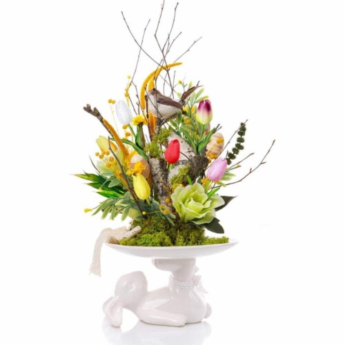 Multicolor Tulips Artificial Flowers 14 Tall 28 Pcs Perspective: bottom