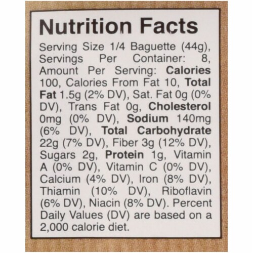 12.3-Ounces Gluten Free Baquettes Pack of 6 Perspective: bottom