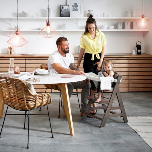 hauck Alpha High Chair Tray Table Compatible with Wooden Alpha+ and Beta+, White Perspective: bottom