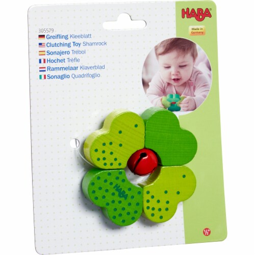 HABA Clutching Toy Shamrock (wood)  (Made in Germany) Perspective: bottom