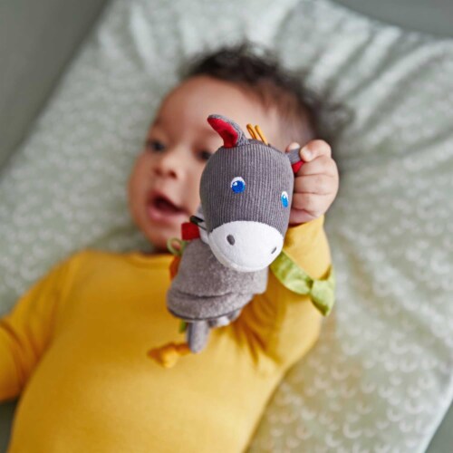 HABA Cuddly Donkey Snuggly Lovey Baby Blankie Perspective: bottom