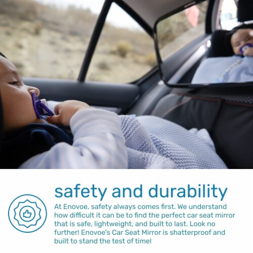 Enovoe 2 Pack Mirror for Baby Car Seat Rear Facing - Wide Convex & Shatterproof Perspective: bottom