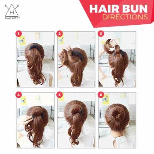 HAWWWY 12-Pc Hair Bun Maker Set - Easy Fast Bun Tool for Women & Girls Perspective: bottom