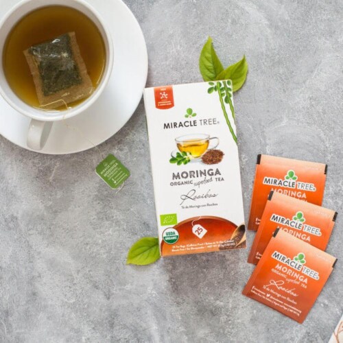 Organic Moringa Superfood Tea Rooibos -- 25 Tea Bags Perspective: bottom