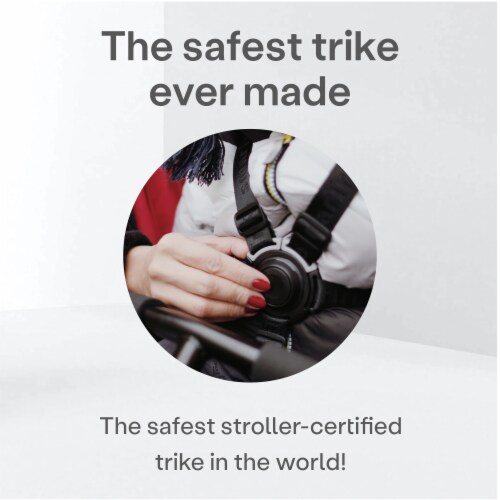 smarTrike 6 in 1 Modular Stroller Tricycle, 1 Handed Steering, Black and White Perspective: bottom