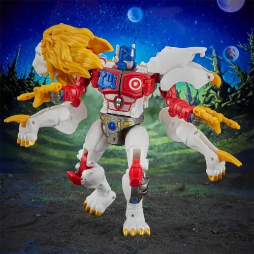 Hasbro F7206 7 inch Transformers Legacy Evolution Voyager Maximal Leo Prime Converting Act Perspective: bottom