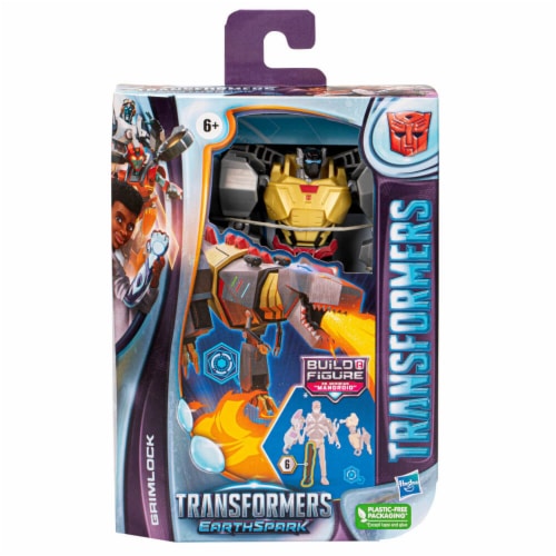 Hasbro F6737 5 inch Transformers EarthSpark Deluxe Grimlock Action Figure Perspective: bottom