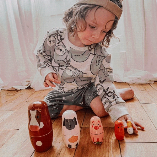 Tidlo, Farm Animal Russian Dolls Perspective: bottom