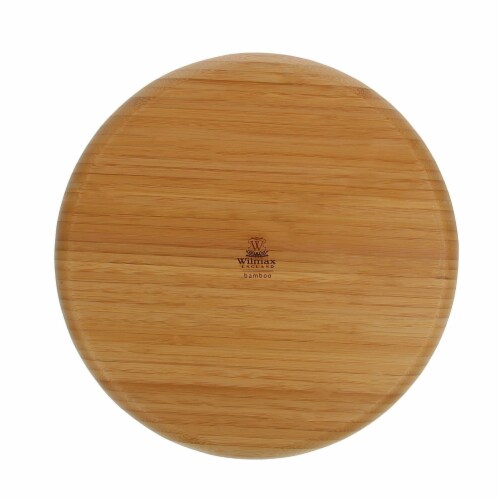 [ Set Of  3] Natural Bamboo Platter 14  | 35.5 Cm WL-771038/A Perspective: bottom