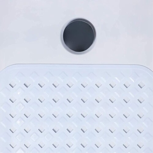 TranquilBeauty White Non-Slip Bath Mat | 88x40cm/35x16in Perspective: bottom