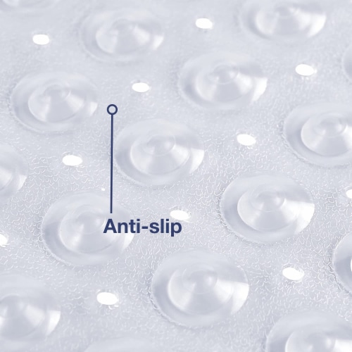 Tranquil Beauty Clear Square Shower Mat 53x53cm/21x21in | Anti-Slip, Machine-Washable Perspective: bottom