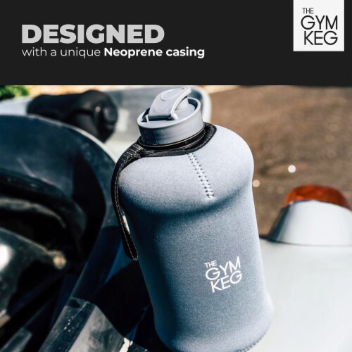 THE GYM KEG Nardo Grey 74oz | Half Gallon | Water Bottle | Carry Handle | Sport & Reusable Perspective: bottom