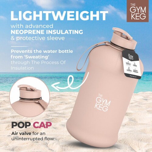 THE GYM KEG 2.2L Sports Water Bottle | Half Gallon | Bare Nude Perspective: bottom