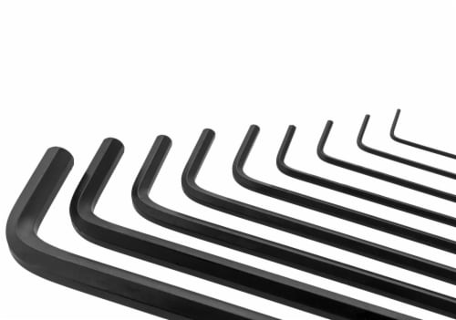 TOOLZILLA 9 Piece Allen Key Set - Advanced Ball End Design & Precision Machined Tips Perspective: bottom