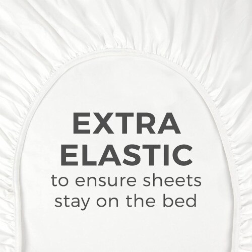 CGK Linens Cotton Fitted Sheet 14 - 16 Deep Pocket - King - White Perspective: bottom
