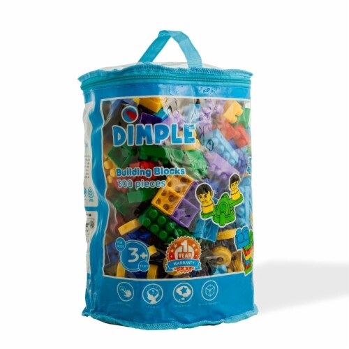 Dimple 300 Piece Multicolored Soft Building Block Set For Kids With Train Pieces 2 sets 300pcs City Market