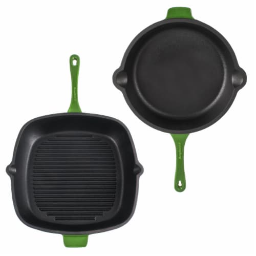 BergHOFF Neo Cast Iron Fry Pan - Green Perspective: bottom