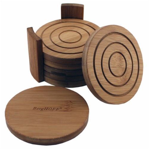 BergHOFF Bamboo Coaster Set Perspective: bottom