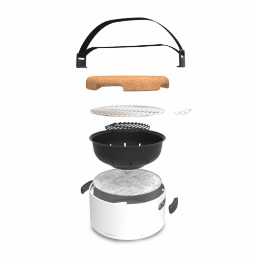 BergHOFF Tabletop BBQ Grill - White Perspective: bottom