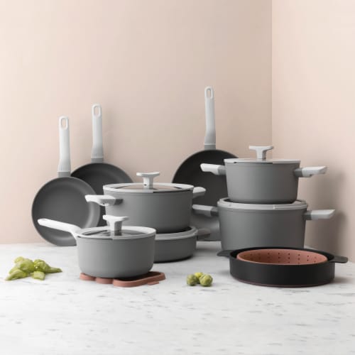 BergHOFF Leo Covered Stockpot - Grey Perspective: bottom