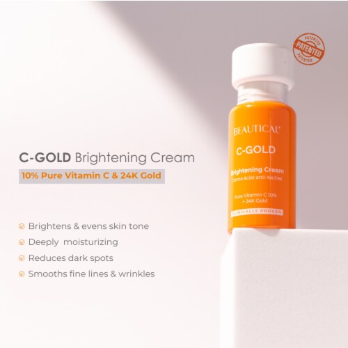 BEAUTICAL C-GOLD Brightening Cream - Anti-wrinkle, Anti Dark Spots, Moisturizing, Anti Aging Perspective: bottom