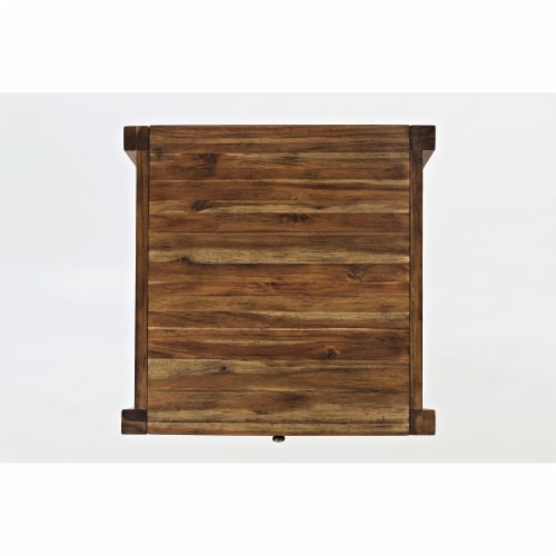 Jofran Beacon Street, Square End Table, 24 W X 24 D X 24 H, Lighter Brown Finish (Set Of 2) Perspective: bottom