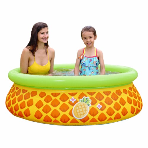 JLeisure 5' x 16.5 3D Pineapple Inflatable Outdoor Kiddie Splash Swimming Pool Perspective: bottom