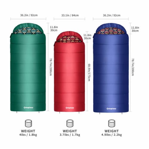 KingCamp Outdoor 30 Degree Adult Sleeping Bag for Camping and