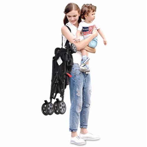 Costway Folding Lightweight Baby Toddler Umbrella Travel Stroller w/ Storage Basket Perspective: bottom