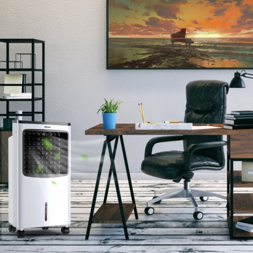 Costway Portable Cooler Fan Filter Humidify Anion W/ Remote Control Perspective: bottom