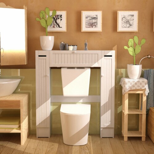 Over The Toilet Bathroom Storage Space Saver with Shelf - Costway