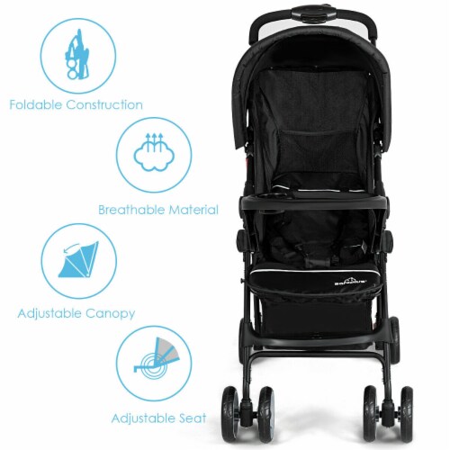 Costway Foldable Lightweight Baby Stroller 5 Point Safety System 1 unit Fred Meyer