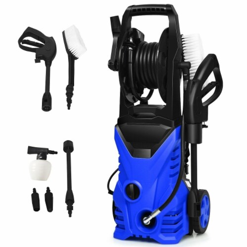 Costway 2030PSI Electric Pressure Washer Cleaner 1.7 GPM 1800W with Hose Reel Blue Perspective: bottom