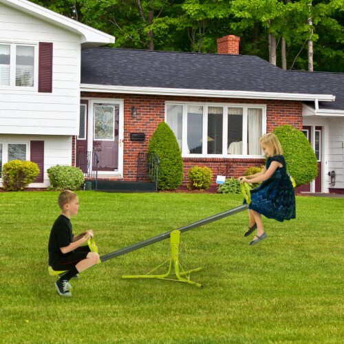 Gymax Kids Seesaw Teeter Totter Outdoor Play Set 360 Degree Rotation Toy Children Perspective: bottom