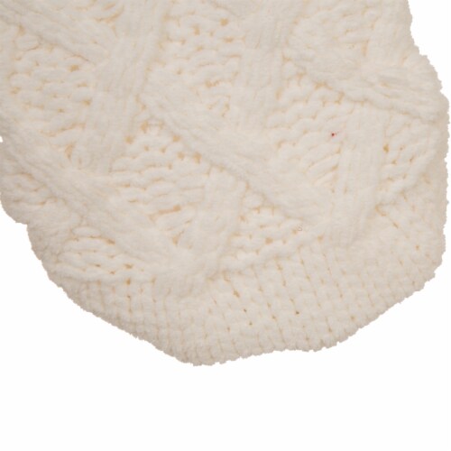 Glitzhome Knitted Christmas Stockings - Red/White Perspective: bottom