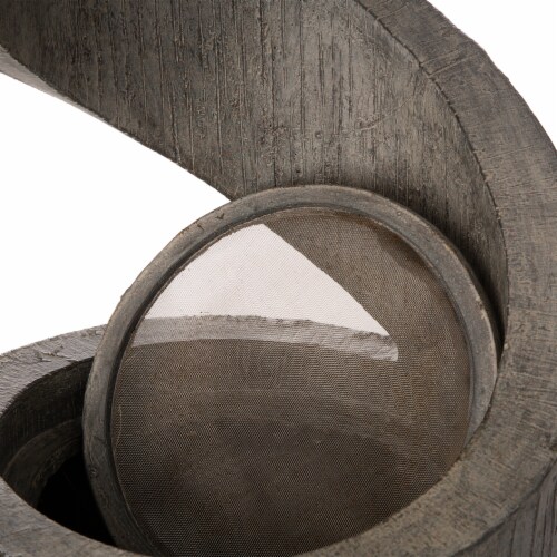 Glitzhome Curving Shaped Polyresin Outdoor Fountain With Pump & LED Light Perspective: bottom