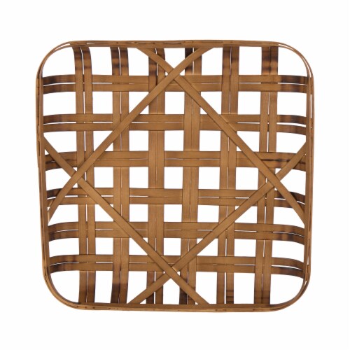 Glitzhome LED Pre-Lit Pinecone & Ornament Wreath  Wooden Window Frame Perspective: bottom