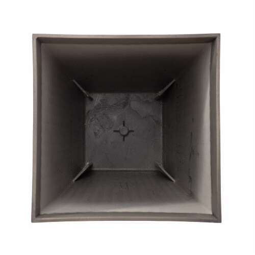 Glitzhome Faux Concrete Square Pot Planter Perspective: bottom