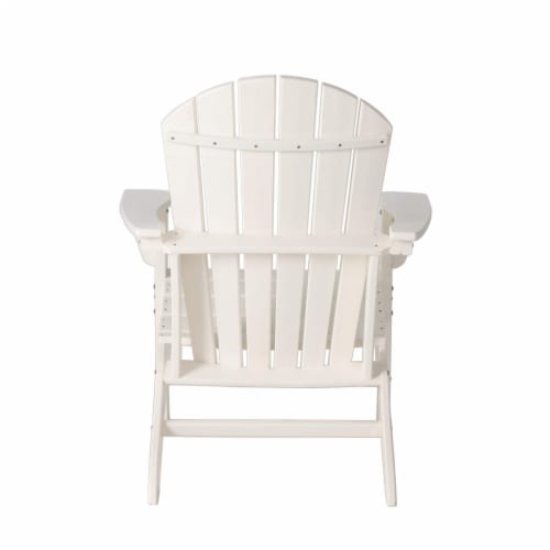Glitzhome All-Weather Adirondack Chair - White Perspective: bottom