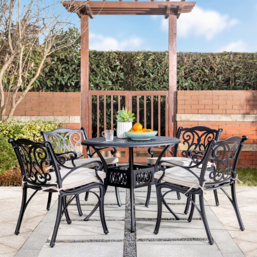 Black aluminium online garden table