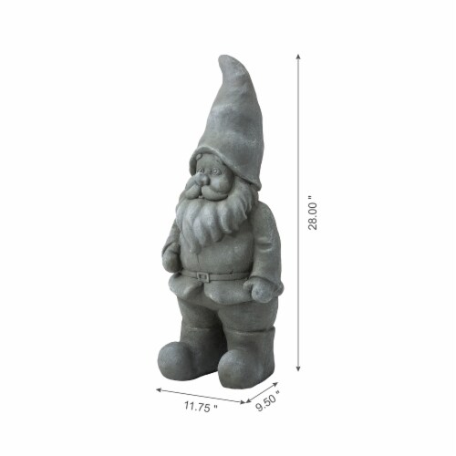 Glitzhome Standing Gnome Garden Statue Perspective: bottom