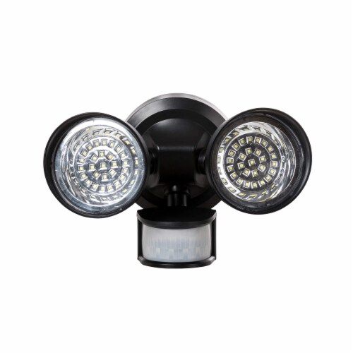 Glitzhome 8.25 Inch Solar Lights Dual-Head LED Motion Senser Waterproof Security Flood Light Perspective: bottom