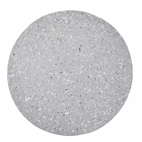Glitzhome Modern Design Side Table Faux Terrazzo End Tables 17.75 Inch Height Perspective: bottom