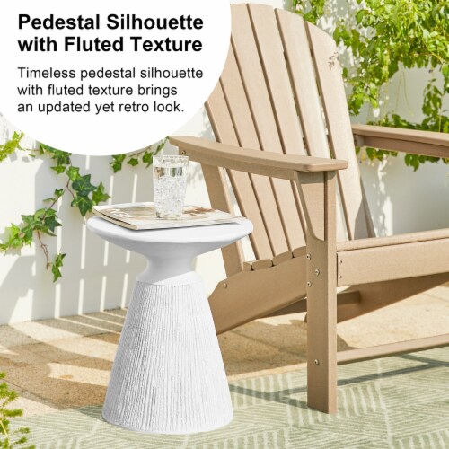 Glitzhome 18.25 Inch Pedestal Garden Stool or Planter Stand or Accent Table Perspective: bottom