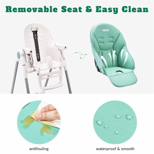 Reclining Adjustable Waterproof Baby High Chair Foldable Baby