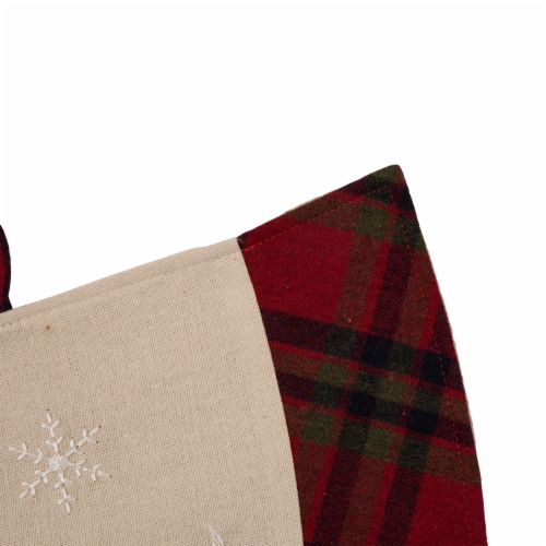Glitzhome 48 Inch Diameter Fabric Christmas Tree Skirt - Dachshund Perspective: bottom