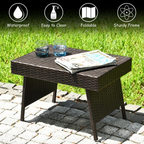 Foldable hotsell wicker table