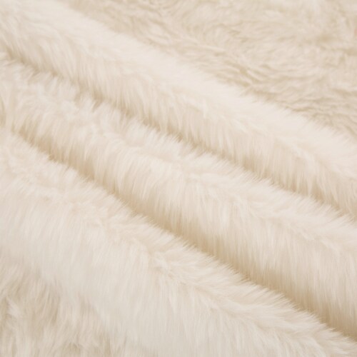 Glitzhome Plush Christmas Tree Skirt - White Perspective: bottom