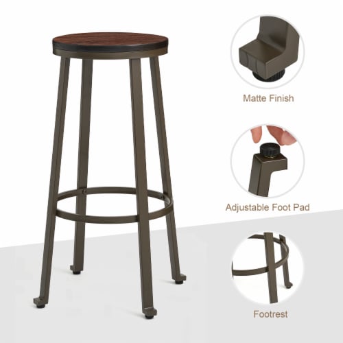 Rustic elm wood bar stool cheap